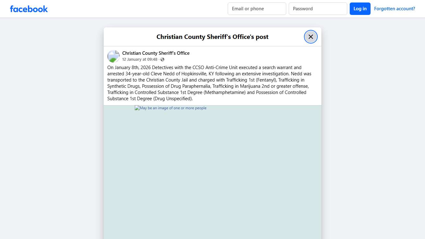 On January 8th, 2026... - Christian County Sheriff's Office Facebook